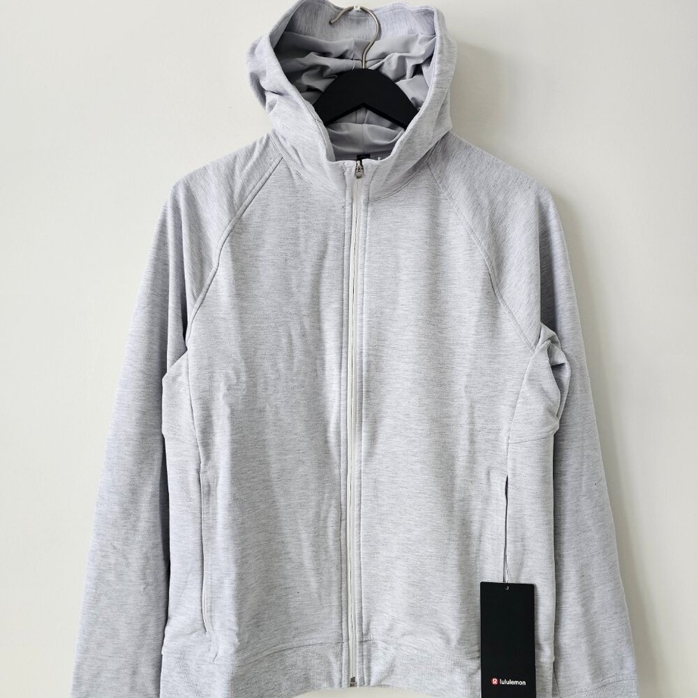 NWT LULULEMON HULS Light Gray Grey City Sweat Full Zip Hoodie Men's Large